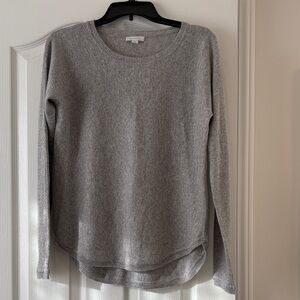 Garnet Hill Light Gray Cashmere Blend Women's Sweater